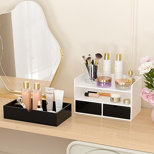 Bamboo Desk Organizer with Drawers, Desktop Storage for Office Supplies - Image 6