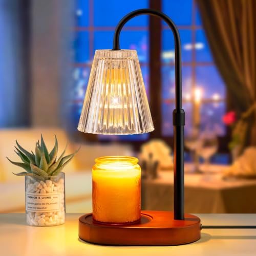 Candle Warmer Lamp with Timer - Electric Candles Wax Warmers Glass Lamps by Skjrvrh