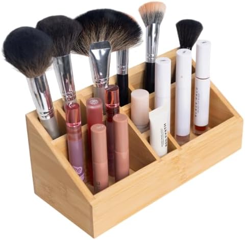 2 Pack Small Bamboo Art Supply Organizer - Image 4