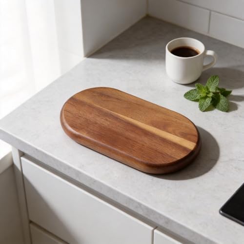 Rectangular Wooden Serving Tray for Tea, Coffee and Desserts - Japanese Style Natural Wood Breakfast Platter for Home Kitchen Cafe Decor - Easy to Clean Snack Fruit Organizer(TP02（Small）) - Image 6