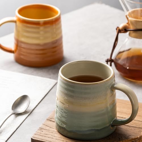 15.5oz Large Heavyweight Ceramic Mug, Reactive (Dusty Green) - Image 3