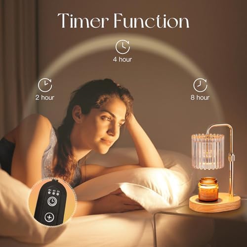 Candeldo Candle Warmer Lamp with Timer: Gold Wax Melt Warmer - Image 3