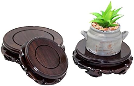 GOLDY&WENDY Rosewood Flat Circular Display Stand (2.6" Inside Diameter, 1 Pack) - Image 4