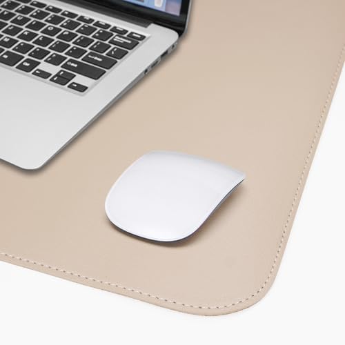 AFIING Cork Desk Mat 55" x 17", Dual-Sided Natural Cork & PU Leather Desk Pad, Non-Slip Waterproof Large Mouse Pad for Office, Home & Gaming (Beige) - Image 5