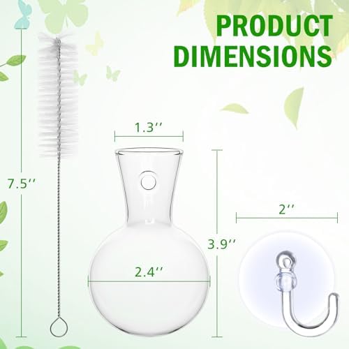 Bunmery 6 pcs Window Propagation Stations, Easy to Install Plant Propagation Bulbs with Suckion Cups, No Nails Wall Hanging Planter Propagation Station, Glass Plant Terrarium Vase - Image 6