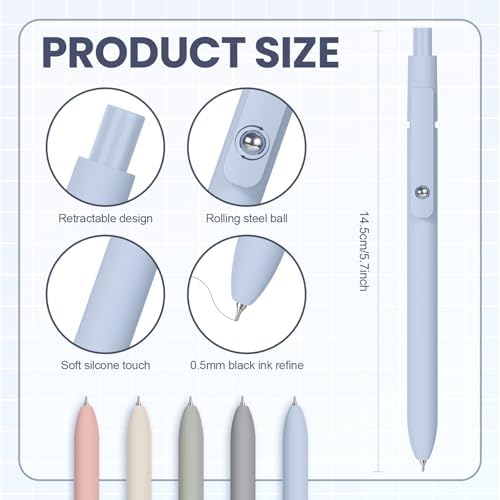 Gueevin 17 Pcs Aesthetic Highlighters Gel Pens and Mechanical Pencils Set Morandi Ink and Dual Tip Highlighters Smooth Writing Pens for Bible Journal Planner Office Supplies - Image 4