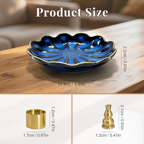 Incense Holder for Sticks, Ceramic Tray with 2 Holes – Handmade Burner - Image 2