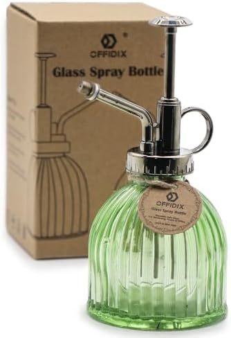 OFFIDIX Glass Plant Mister, Vintage Style Spray Bottle 6.7oz Light Green by Offidix
