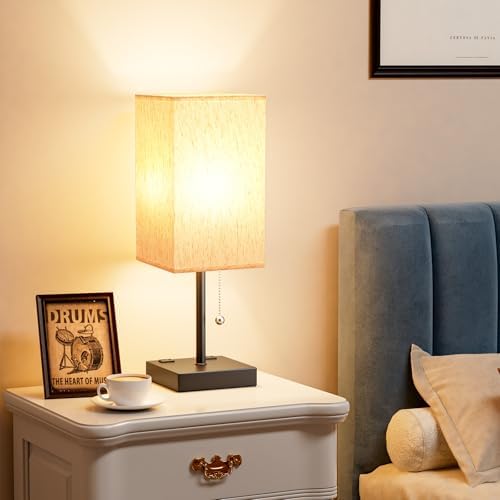 Bedside Lamp for Bedroom - 3 Color Temperatures, USB A+C, 2 AC Outlets - Image 7