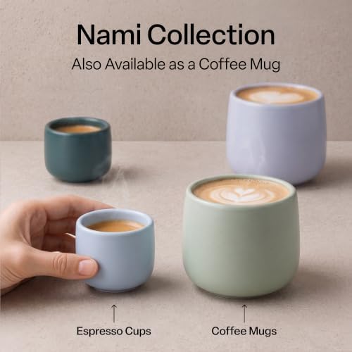 MIAMIO - Espresso Cups Set of 4, Ceramic (2.7 oz) - Nami (Pastel Coast) - Image 5
