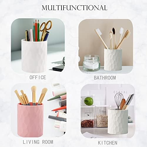 minimaliving Pen Holder,Nordic Style Silicone Waterproof Pencil Holder for Desk Simple&Modern Minimalist Makeup Organizer Multifunctional Office Supplies for Home,Kids and School(Beige) - Image 5