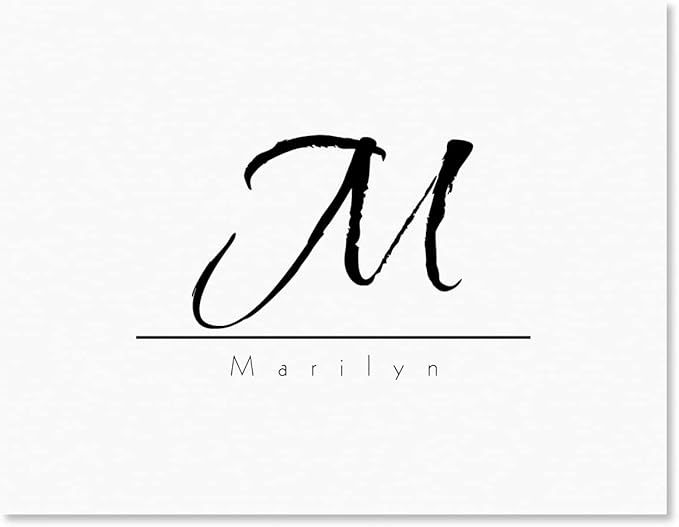 Inspirational Personalized Note Card (3 Color Choices) - 24 Cards with White Envelopes, 4¼ x 5½ Inch Size, Blank Inside, Add a Name and Initial, For Thank You Notes, or Graduation Gifts