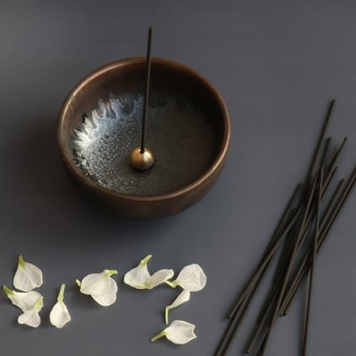 Asayu Japan Zen Incense Holder, 3.9in (100mm) Ceramic Incense Bowl - Image 6