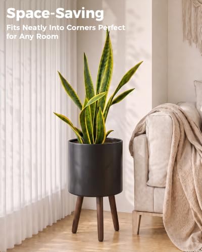 Bamworld Single Plant Holder for Indoor Plants Metal Planter Stand 10.5in - Image 5
