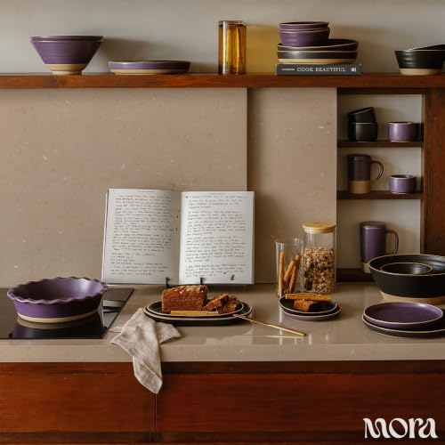 Mora Ceramic Decorative Tray - 9.4in Dish for Jewelry, Perfume, Makeup, Accessories, Candle, in the Bathroom Vanity, Bedside, or Kitchen Counter. Cute Organizers - Night - Image 7