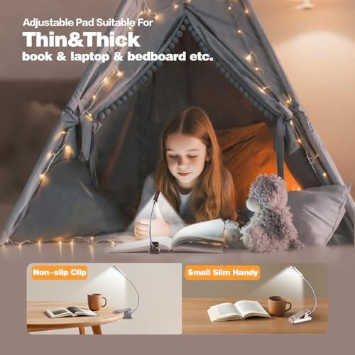 VAVOFO Rechargeable Reading Light, Clip on Book Light for Reading in Bed - Image 5