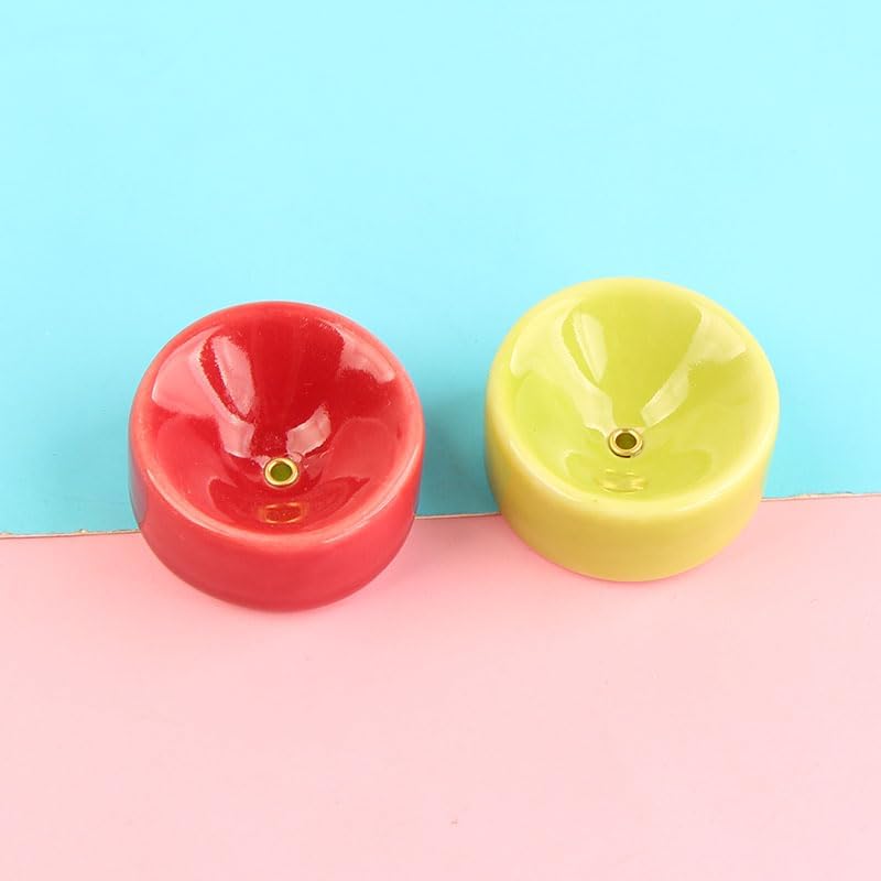 5Pcs Minimalist Round Ceramic Stick Incense Holders, Modern Simple Static Aroma Trays, Calming Zen Ornaments for Yoga, Spa, Bedroom, Living Room & Office Flat Surface Displays - Image 6