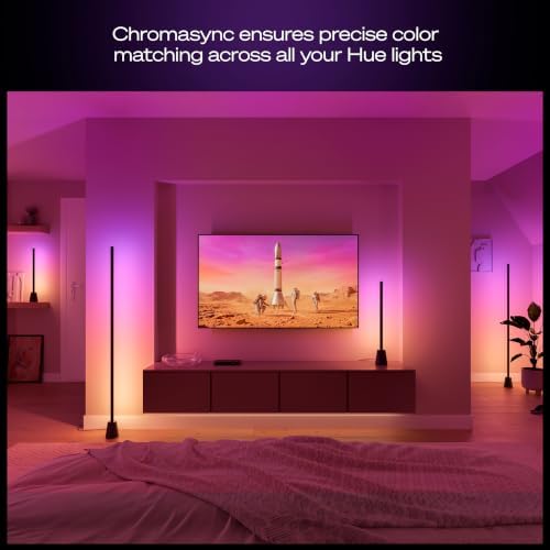 Philips Hue Play Floor Lamp, RGBWWIC LED, 53 Inch, 1-Pack, Black - Image 4