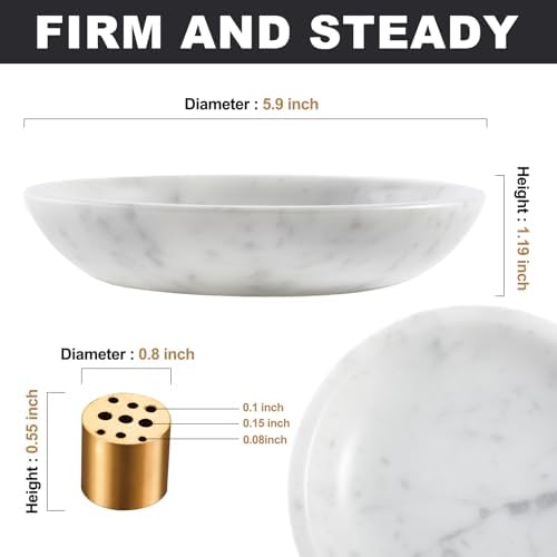 Koville Italian Carrara Marble Incense Holder, Upgraded 6" Incense Holders for Sticks, Sturdy Incense Burner Ash Catcher, Ideal for Meditation, Relaxing, Easy to Clean - Image 2