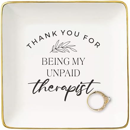 Thanksgiving Christmas Gifts Woman-Recovery Rehabilitation Thank You Gifts for Best Friends,Sister,Psychologic Counselor,Mental-Health Counselors,Ceramic Jewelry Tray Trinket Holder Ring Dish by NZY