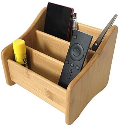 Wooden Bamboo Space-Saving Desk Organizers Pen Holder for Small Electronics Notepads Stationary Items (Middle(7.4x6.3x6.3")) - Image 4