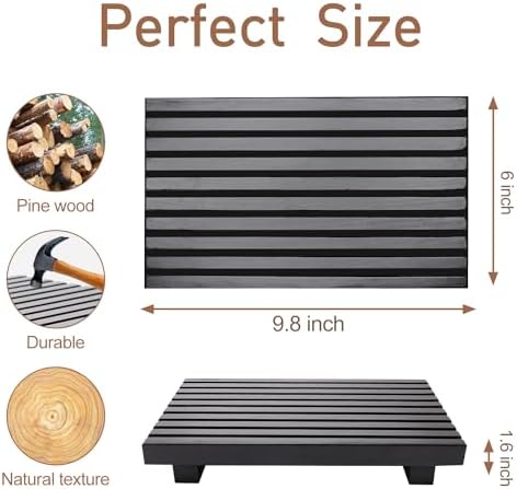 Wooden Display Risers Table Stand for Bathroom Tray Kitchen Counter Decor - Image 7