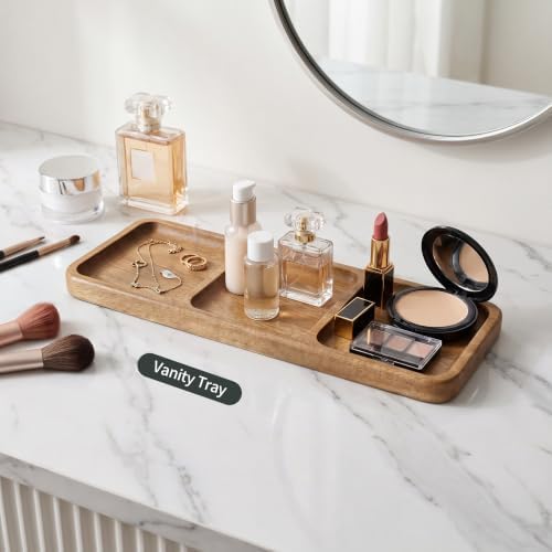 Small Wood Tray – Acacia Serving Platter Vanity Tray Mini Wooden Tray Decor - Image 6