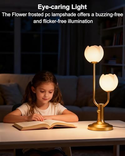 Lightdot Flower Table Lamp Dimmable Floral Modern Nightstand Lamp - Image 4