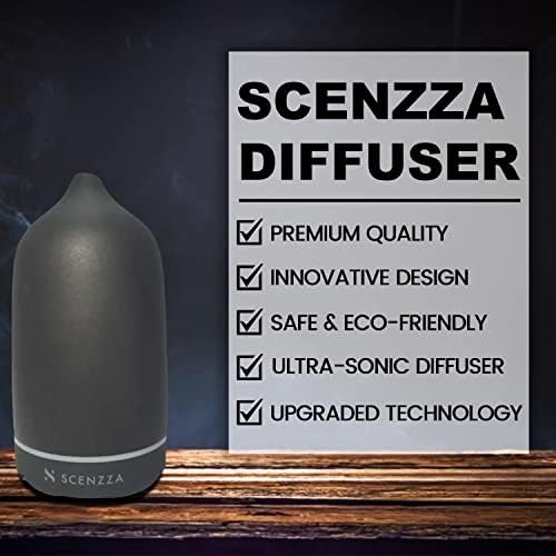 Ceramic Essential Oil Diffuser - 10 Watt Ultrasonic Aromatherapy Portable Air Diffuser- Promote Sleep Moisturize The Air & Eliminate Odor - Suitable for Home and Office - 160ml (Black) - Image 2