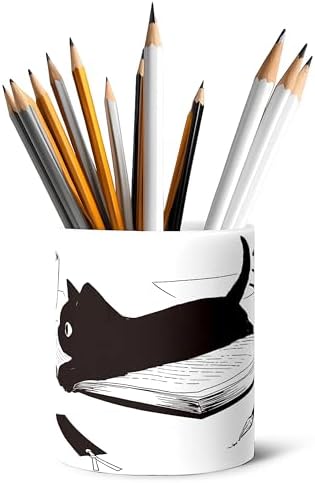 Ceramic Pen Holder Desk Accessories Brush Holder Pencil Holder Organizer by Unknown