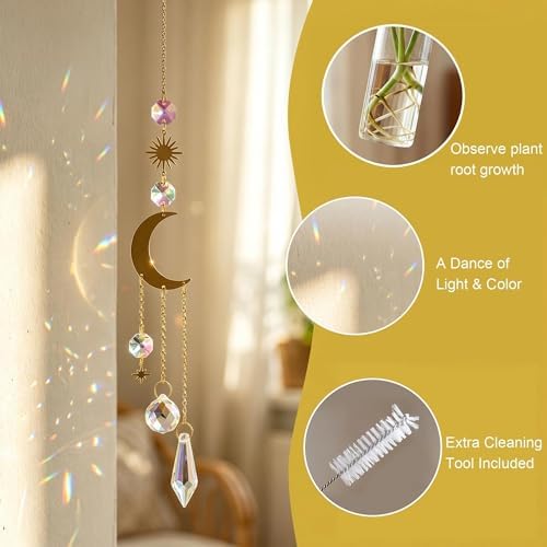 6Pcs Crystal Suncatchers with Propagation Stations Glass Wall Planters - Image 4