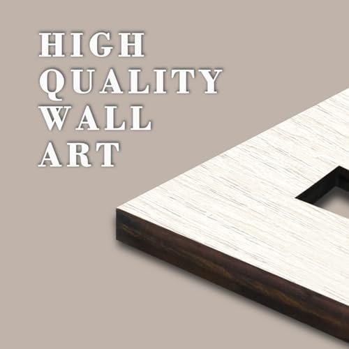 IARTTOP Large Boho Wood Wall Art 16x32 Inch Mid Century Modern Bohemian Wooden Wall Decor Brown Minimalist Geometric Plant Decor for Bedroom Living Room Dining Room Set of 3 - Image 3