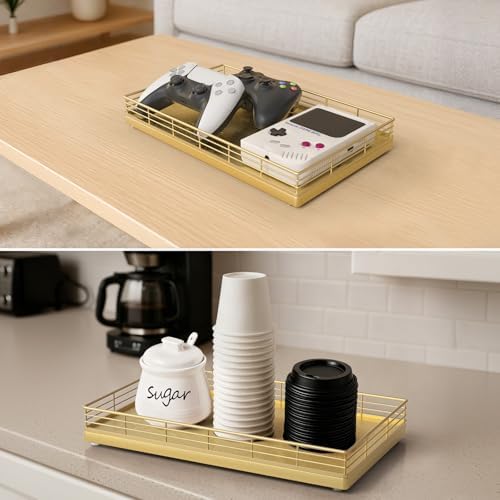 Bathroom Vanity Tray, 13" x 8" Oak Decorative Wooden Tray for Countertop - Image 5