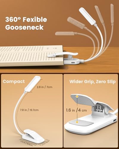 Glocusent 13 LED Book Lights for Reading at Night, Gifts for Book Lovers - Image 6