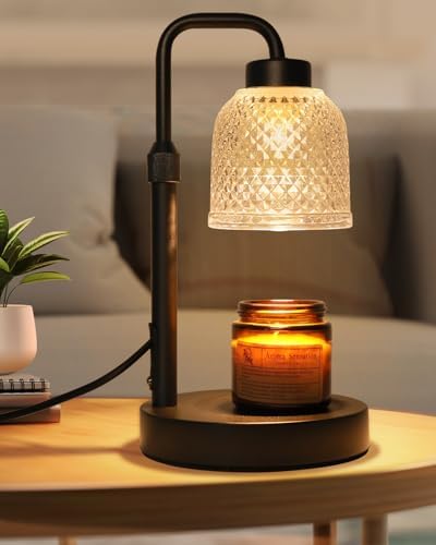 AIFEI Candle Warmer Lamp with Timer, 2/4/8H Auto-Off Candle Lamp CoalBlack by GreatPartnerforHomeLife