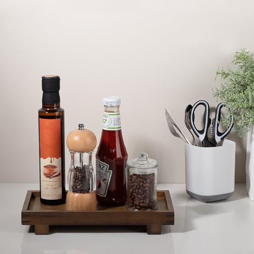 Decorative Tray Farmhouse Decor Wood Soap Holder, 10.8 * 5.3 Walnut - Image 4