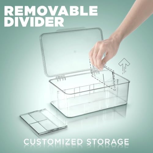 Utopia Home Tea Bag Organizer with Lids, Stackable Tea Box, 2 Pack, Clear - Image 5