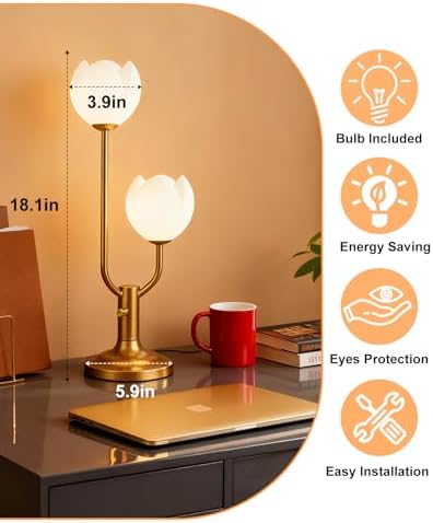 Lightdot Flower Table Lamp Dimmable Floral Modern Nightstand Lamp - Image 5