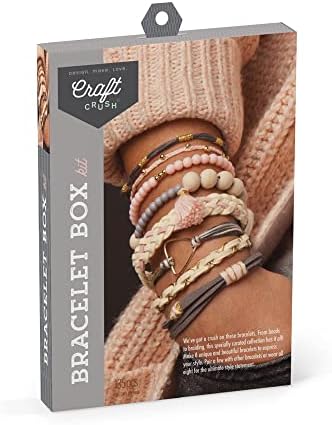 Craft Crush Bracelet Maker Set - DIY Jewelry Making Kit for Teens & Adults - Makes 8 Friendship Bracelets - Mini Kit for Ages 13+ by CraftCrush