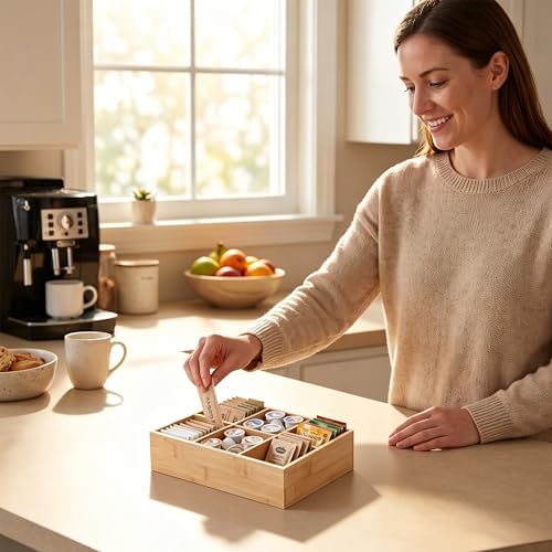 2 Pack Bamboo Small Desk Drawer Organizer - Image 2