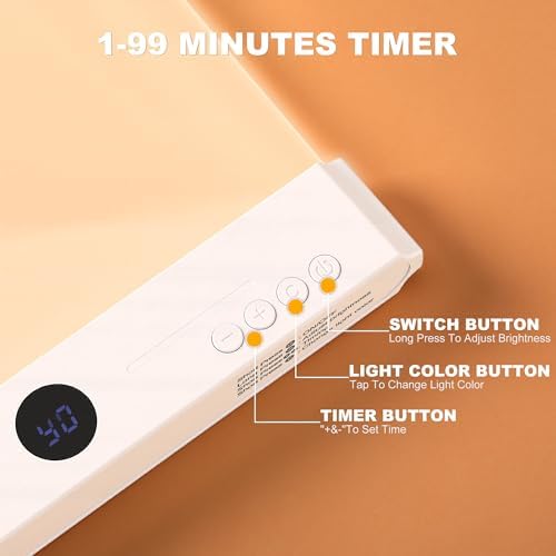 Book Light, Rechargeable Flat Reading Light with Timer for Reading at Night - Image 5
