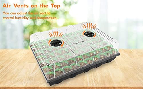 Gardzen 5 Pack Seed Starter Trays with Vented Domes 350 Cell - Image 4