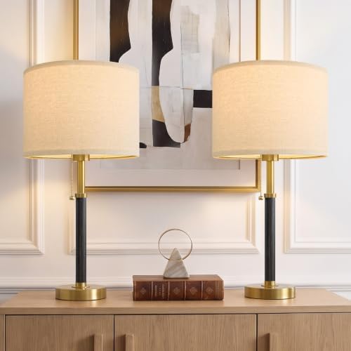 Wood Table Lamps 22" Mid Century Modern Lamps for Bedroom Living Room Lamps - Image 4