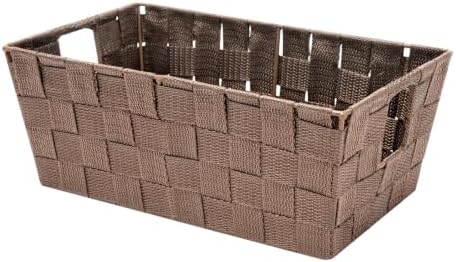 Whitmor 6581-2712-JAVA Woven Strap Small Storage Tote Java by Whitmor