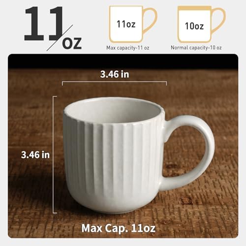 famiware Coffee Mugs Set of 4, Starlight 11 oz Mug Cups Set with Handle - Image 4