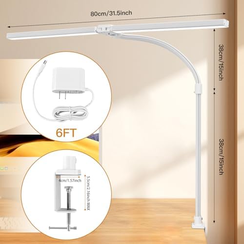 LED Desk Lamp with Clamp, Dual Head Monitor Light, Remote - Image 4