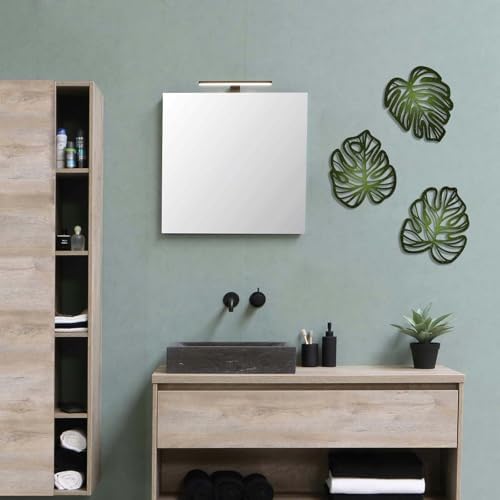 Palm Leaves Wood Wall Decor, 3Pcs Tropical Wall Art Jungle Decor, Wooden Natural Leaves Plant Wall Decor, Vintage Tropical Plant Plaque for Home Living Room Kitchen Bedroom Bathroom & Garden, Green - Image 6
