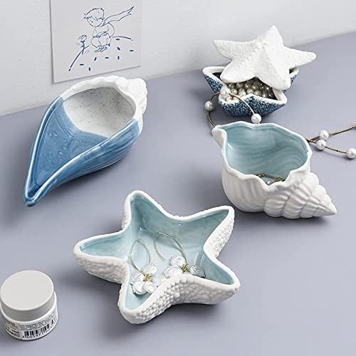 Ceramic Jewelry Dish Trinket Tray Conch Style Ring Dish Earrings Candy Storage Holder Table Decoration Supplies - Image 2