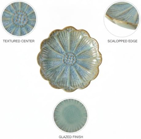 Petal Shaped Ceramic Jewelry Tray, Small Decorative Dish for Rings Earrings, Vanity Organizer for Nightstand Desk Bathroom (1 Piece) - Image 6