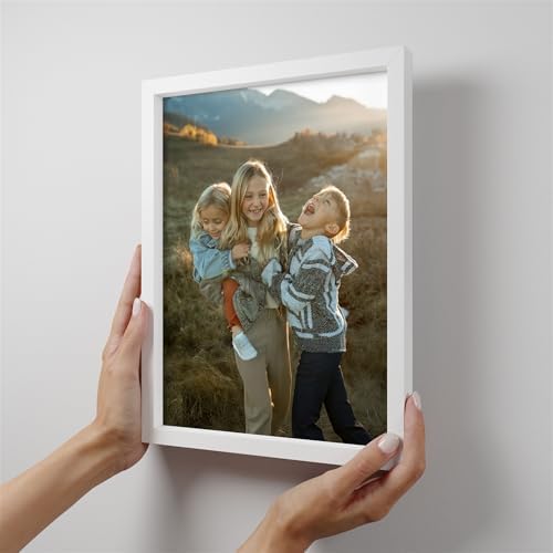 Mixtiles Official Custom Photo Tiles - Magnetic Wall Frames - Adhesive Sticker, no Nails - Personalized Printed Photos - Various Sizes and Frames - 8x11-1-Tile - Normal White